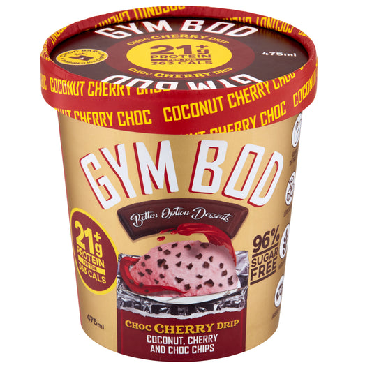 GYM BOD CHOC CHERRY DRIP 6 X 475ML