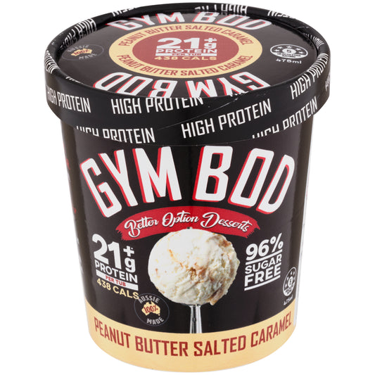 GYM BOD PEANUT BUTTER SALTED CARAMEL 6 X 475ML