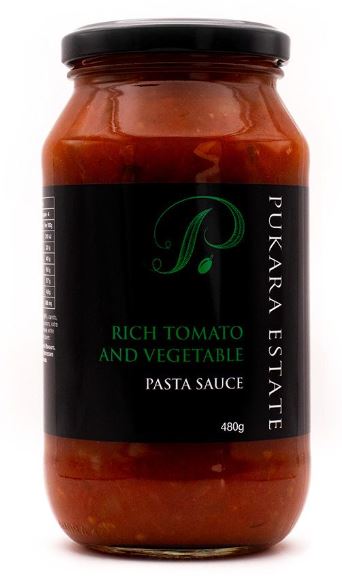 Pukara Estate Rich Tomato and Vegetable Pasta Sauce 480g