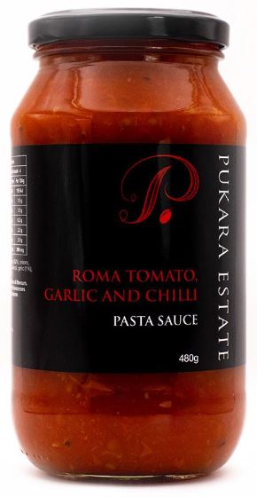 Pukara Estate Roma Tomato, Garlic and Chilli Pasta Sauce 480g