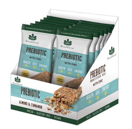 Brookfarm Prebiotic wholefood bar Almond & Cinnamon 12x40g bar