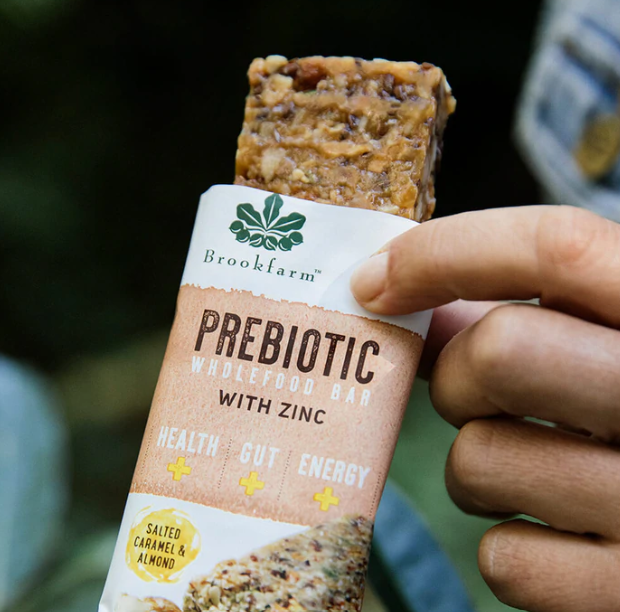 Brookfarm Prebiotic wholefood bar Salted Caramel & Almond 12x40g bar